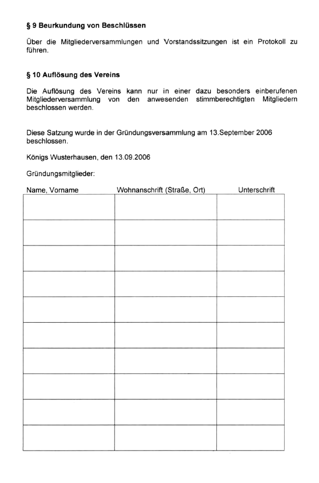 Vereinssatzung mitgliedervertreterversammlung